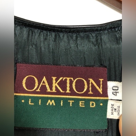 Oakton Vest Mens Size 40 Black Leather Biker Western Punk Vintage - Picture 4 of 10